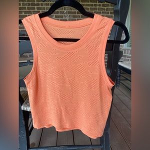 ORANGE LULULEMON CROP TANK